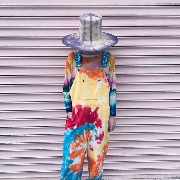 Flan Labs Tie Dye Overalls